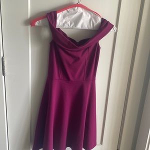 Lulus purple off the shoulder dress size XS